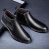 Модные классические мягкие мужские ботильоны, брендовые черные повседневные дизайнерские туфли, осенне-зимняя обувь, высококачественные мужские ботинки из натуральной кожи