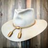 Pure Wool Top Hat, Gold Thread Peanut Decorative Felt Top Hat