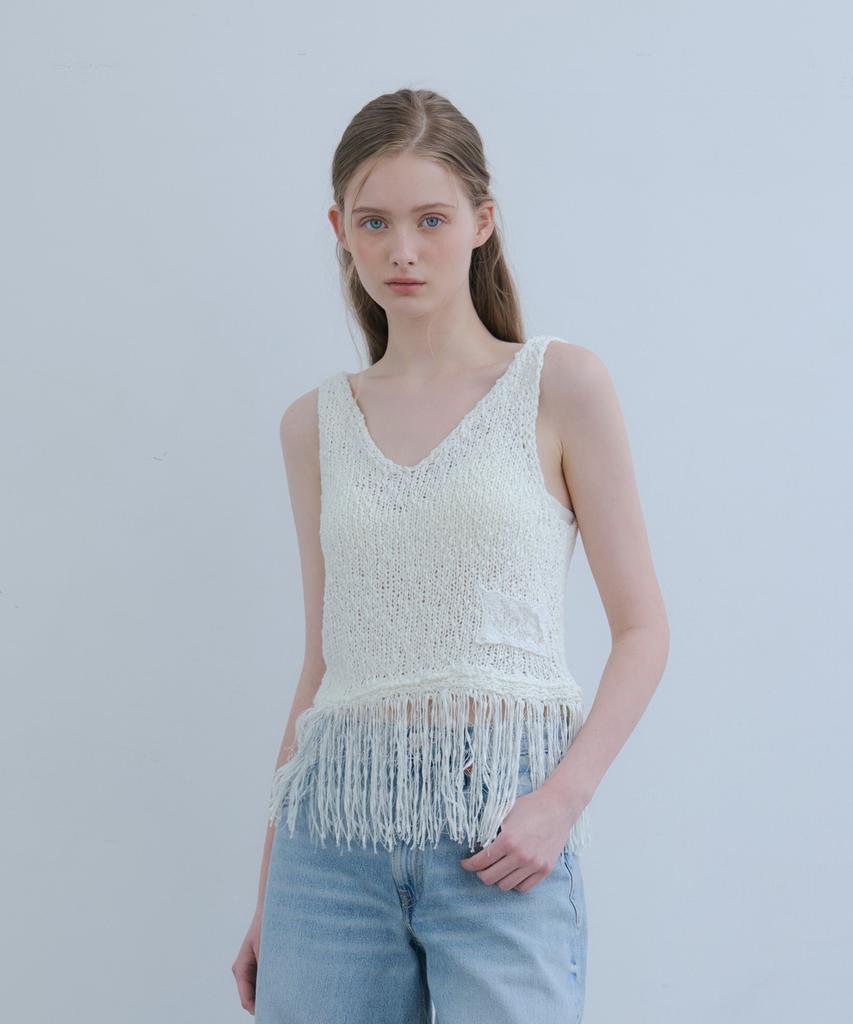ODER Tassel Lace Sleeveless - Ivory