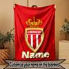 Custom Name Personalized AS Monaco Print Blanket, Home Decor, Bedroom, Sofa, Camping, Couch, Gifts for Birthday Christmas