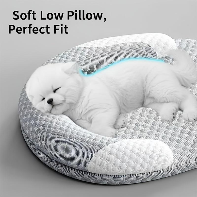 Orthopedic Cooling Dog Bed, Breathable Summer Pet Bed with Raised Edge, Washable Dog Bed Mat for Dogs, Cats, Non-Slip Pet Mat