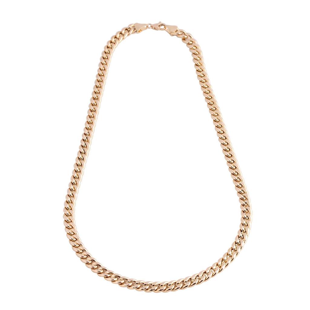 Mezmic Art 14K Gold Halo Cable Chain Necklace_Gold Market Price