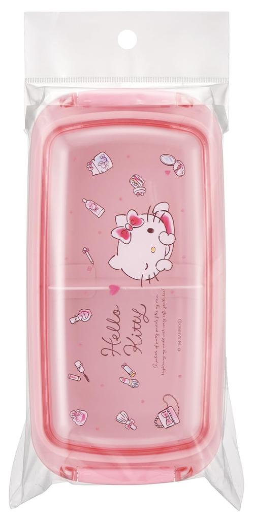 Skater Biomass Ланч с рифленой прокладкой для легкой крышки для более мягкой посудомоечной машины и микроволновой печи Сделано в Sanrio Hello Kitty Акварельная косметичка,