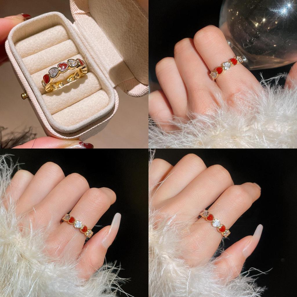 Minimalist Heart Open Band Ring With Copper And Gold Finish For Stylish Women