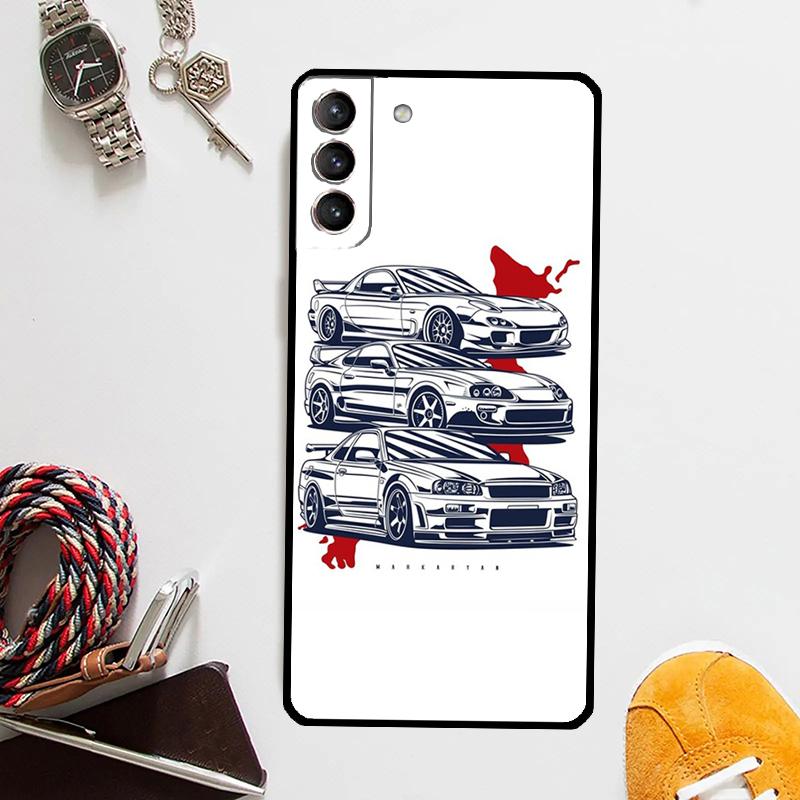 Чехол RX7 JDM Legends Cars для Samsung Galaxy S24 Ultra S23 S22 S21 S20 Plus Note 10 Note 20 S9 S10 S21 FE