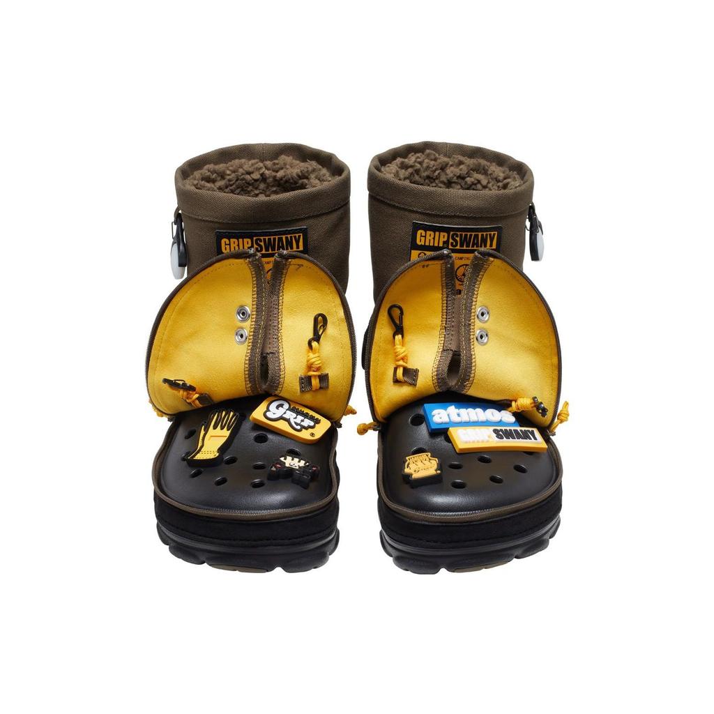 GRIP SWANY x atmos x Crocs All-Terrain Clog Оливковые Унисекс Кроссовки Зеленые 208017-337