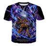 Summer Round Neck Anime "Knights of The Twelve Palaces" Saint Seiya Printed Top Fashionable Casual Short Sleeved Men's and Boys' Universal T-shirts