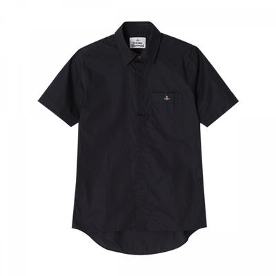 Vivienne WeStwood 24010004 W009q N401 Вышивка логотипа Orb Классическая мужская футболка с коротким рукавом