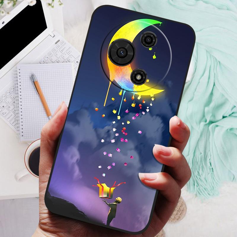 For TCL 605 Case Flower Geometric Painted Bumper Coque Soft Silicone Cover Fundas For TCL 60 SE 4G Cases 60SE TCL605 Shells