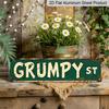 2D Flat, 1pc, 3.94 X 15.74 Inches Aluminum Decorative Sign - Funny 2D Flat Printing Grumpy St Aluminum Sign - Vintage Industrial Decor for Home