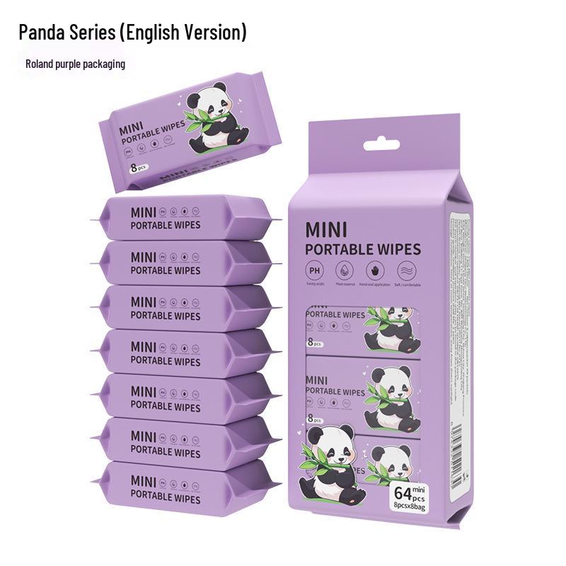 Мини влажные салфетки дорожный набор: 8 детских салфеток в упаковке, специально для детских рук