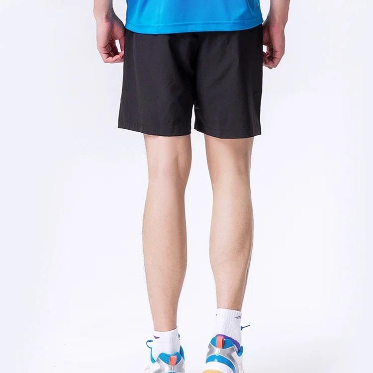 Li-Ning Однотонный дышащий тренировочный спортивный комплект из футболки с коротким рукавом и шорт, мужской комплект черного цвета AHST347-1+AKSS437-1