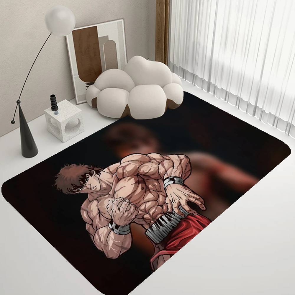 Baki Hanma Yujiro Manga Kitchen Mat Nordic Style Bedroom Living Room Doormat Home Balcony Anti-Slip Welcome Rug