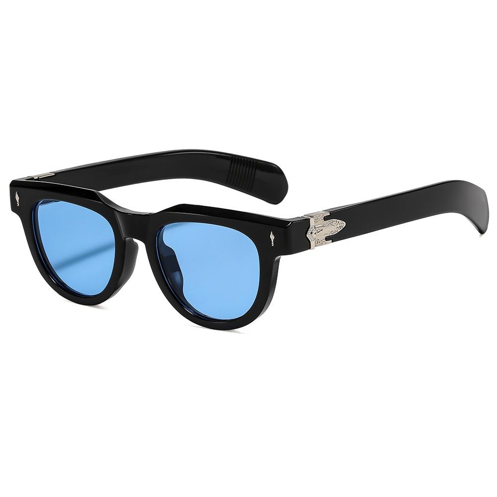 Small frame fashionable round sunglasses arrow rice nail outdoor sports sunscreen glasses European and American new sunglasses