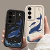 Для Samsung S25 S24 FE S23 Ultra A56 A36 A16 A55 A15 A35 Чехол Ракушка Принт Кит Однотонный ТПУ Противоударный Матовый Мягкий Чехол для Телефона