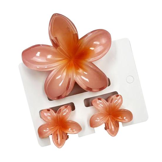 3 шт. Женская заколка для волос с цветочным узором в виде карамельного цвета, заколка для волос в виде акулы, легкий инструмент для укладки волос