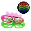 2025 Light up Glasses 2025 New Year Party Eyeglasses Decoration Photography Props for New Years Party Christmas Wedding