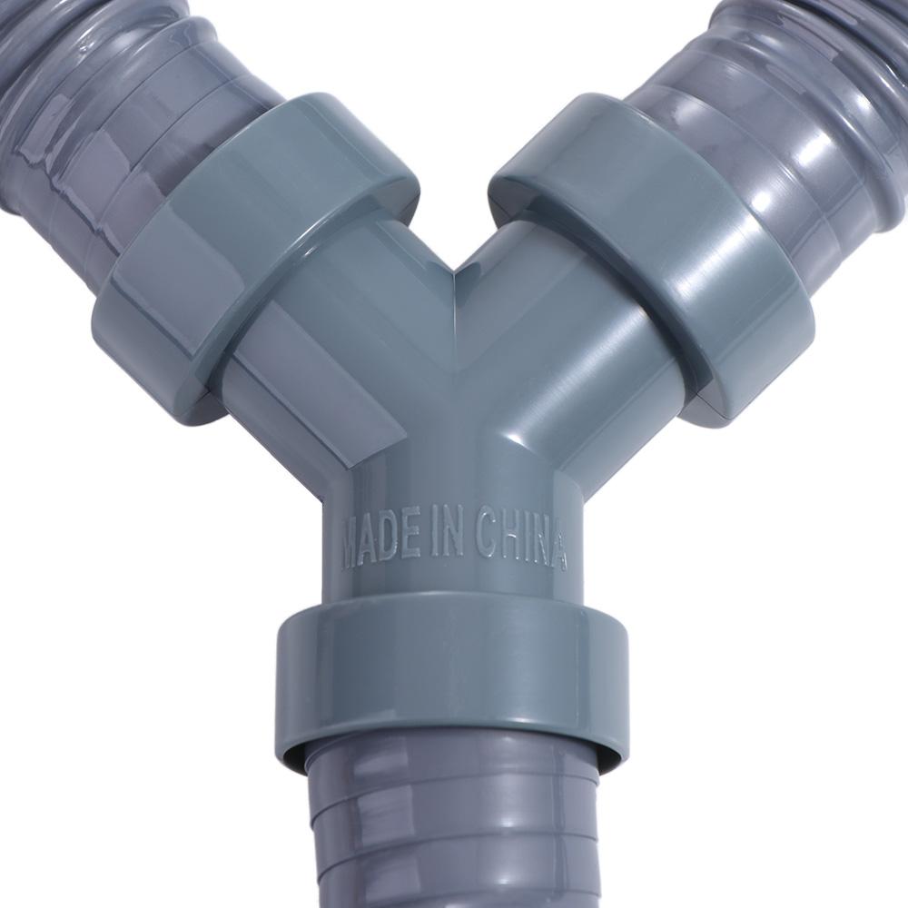 Thicken Three-way Drain 30mm Kitchen Sink Outlet Pipe Y Hose Connector Pipe Laundry Pool