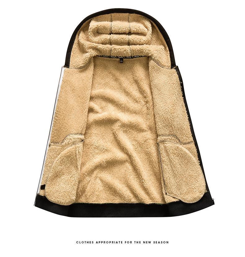 Мужская толстовка с капюшоном из овчины, осень/зима 2023 г., модный однотонный цвет, плюс бархат, утолщенная куртка