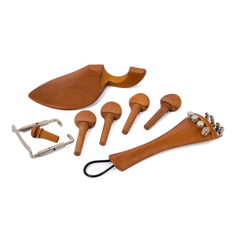 Подбородник Смычок Струнодержатель Колки Черный Подбородник для 4/4 Скрипки Замена