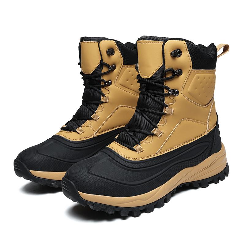 39-48 Зимняя мужская обувь больших размеров, зимние утепленные ботинки из хлопка для снега