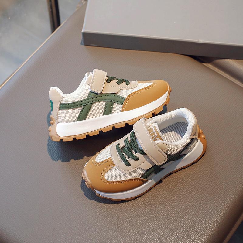 Children's Fashion Breathable Velcro Double Mesh Sports and Casual Shoes Student Versatile Children's Shoes Forrest Gump Shoes