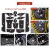 Smabee for Chevy Chevrolet Trax 2024 2025 Car Gate Slot Mat Anti-Slip Door Groove Center Cup Pad Rubber Interior Accessories