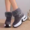 Shoes for Women 2024 Hot Sale Side Zip Women's Boots Winter Plush Fleece for Warmth Solid Short Barrel Platform Snow Boots