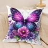 Watercolor butterfly Cushion Cover Soft Plush Fabric DoubleSided Printed Cushion Covers for All Seasons Modern HomeDecor Gift