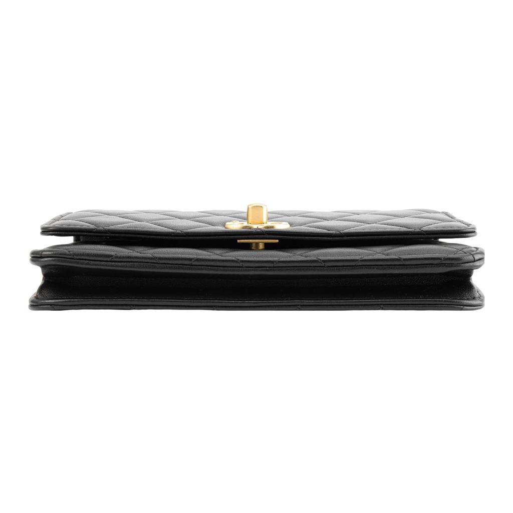 CHANEL WOC Lambskin Handbag, Shoulder Bag, Crossbody Bag Women's Black AP3424-B12930-94305