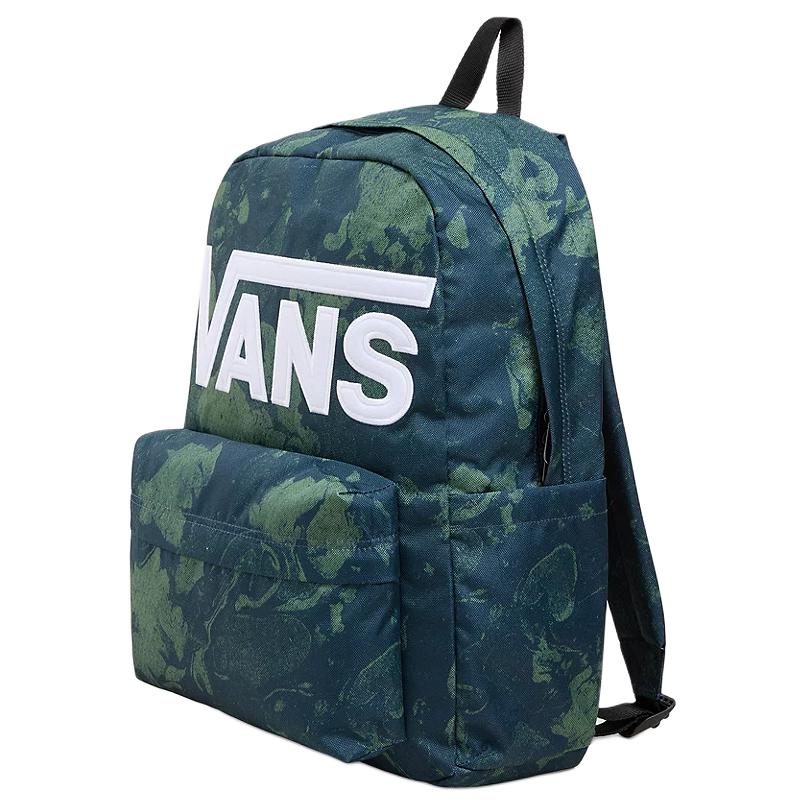 Vans Old Skool Drop V Модный Принт Застежка-молния Полиэстер Рюкзак Унисекс-рюкзак Синий Зеленый VN000H4ZO7P