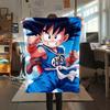 Dragon Ball Character Goku pattern Flannel Blanket, High quality Comfortable for All Seasons, Home Decor, Warmth and Comfort, Perfect for Gifts.