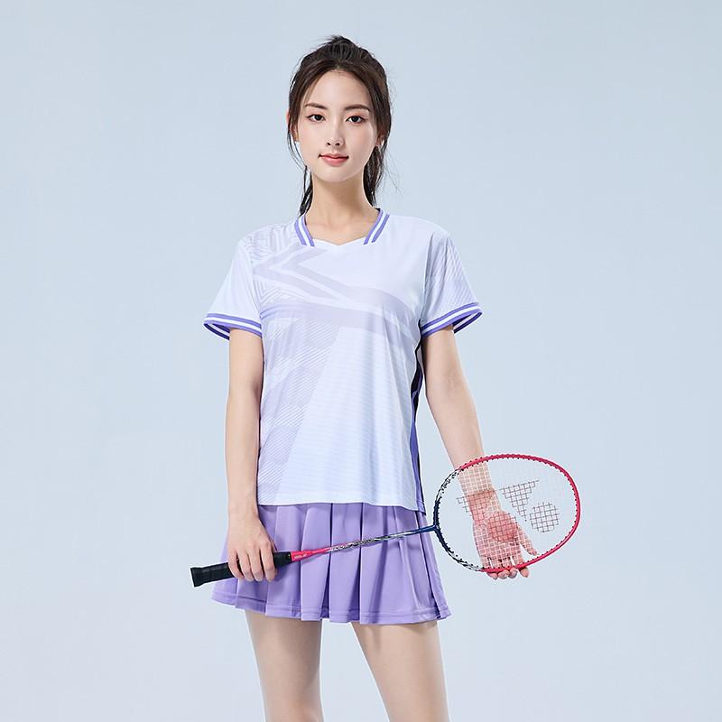 Womens Badminton Sport Set Quick Dry Bamboo Fiber Team Uniform Training Competition