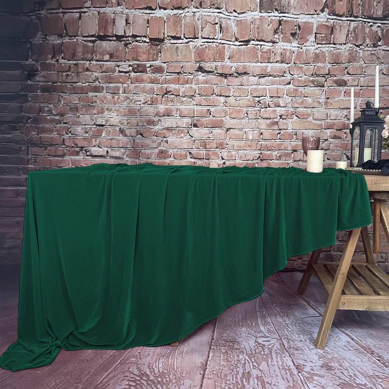 Matte Velvet Tablecloth Bottle Green For Table 230X230Cm