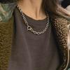 Унисекс Гонконгский стиль Панк Хип-Хоп Толстая Цепочка Ожерелье Ключица