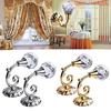 2pcs Metal Crystal Glass Curtain Holdback Wall Tie Back Hooks Hanger Holder Window Accessories