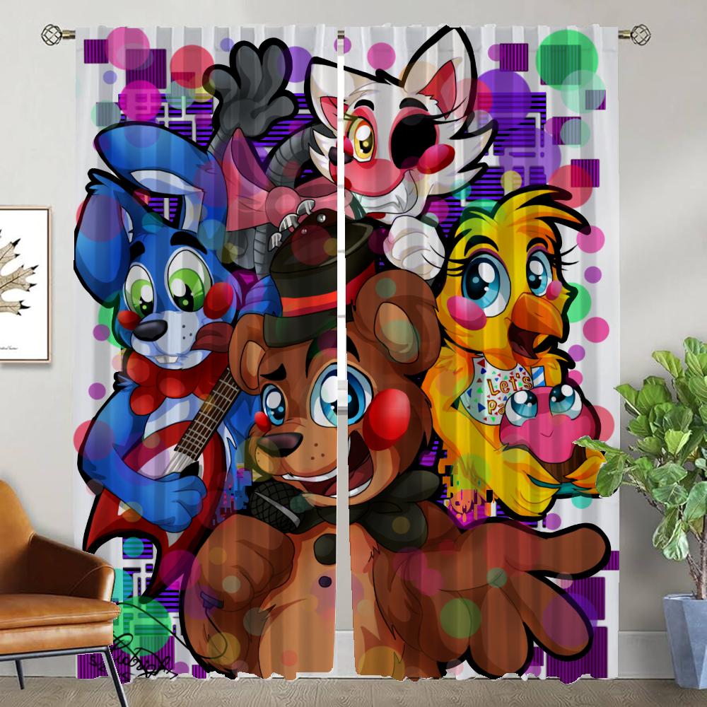 Элегантные шторы для гостиной Five Nights Home Interior Curtains 2 шт. Разделительные шторы Тюль для спальни Шторы