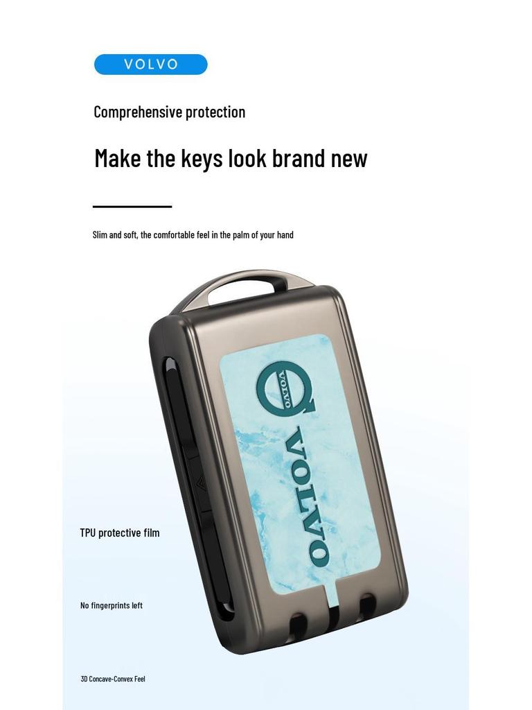 Volvo Car Key Case for XC60, S90, S60, XC90, V40, S60L, XC40 - Unisex Protective Shell
