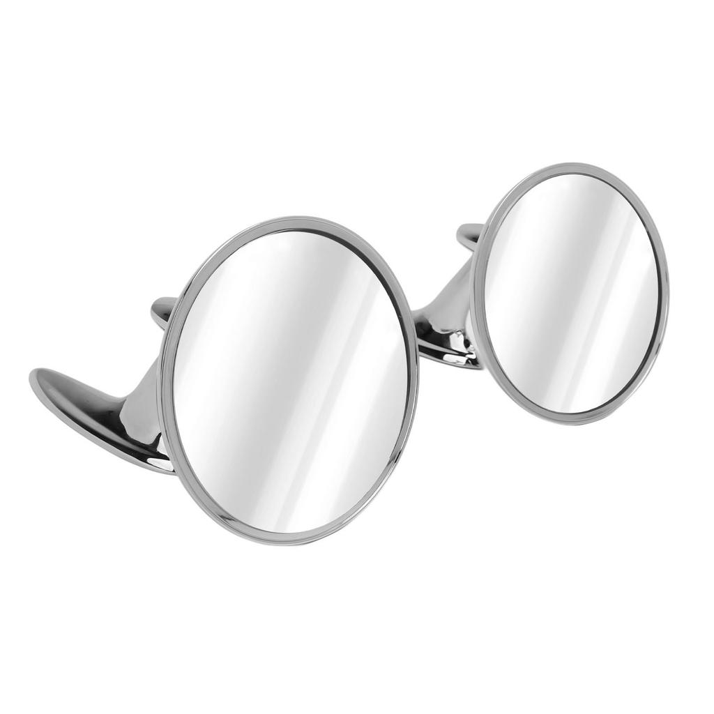 1 Pair Chrome Door Mirrors 3685955 Manual Folding Circular Outside Exterior Rearview Mirrors Fit for Impala Nova