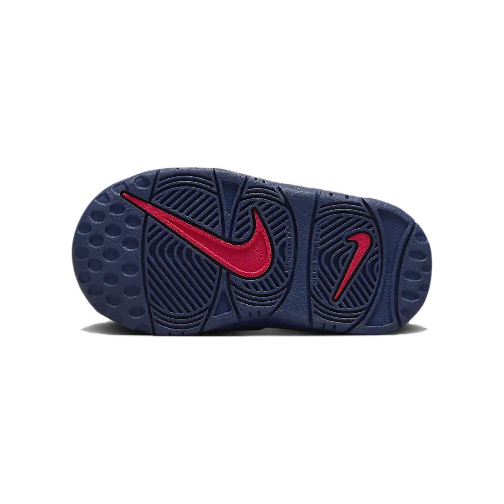 Nike Air More Uptempo Удобные Легкие Защита от ударов Износостойкие Низкие Кроссовки для ходьбы Детская обувь Бело-синие FV5368-100