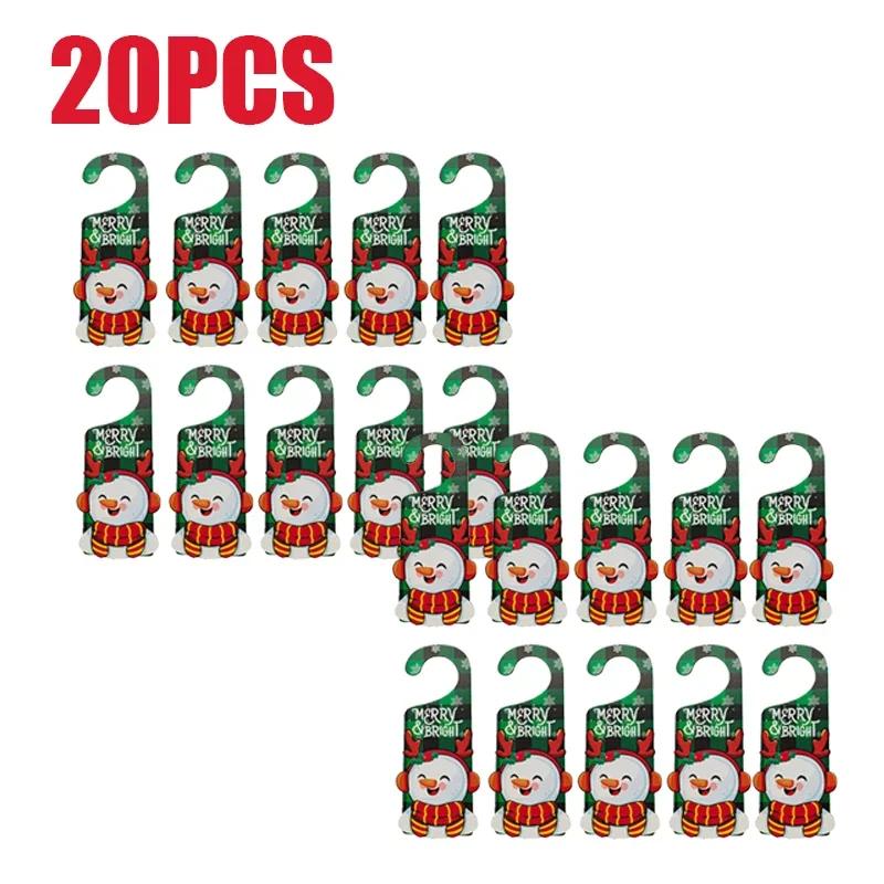 2025 Новые рождественские украшения бумажные дверные подвески Санта-Лось украшения для вечеринок реквизит дверной знак дверные ручки подвески украшения