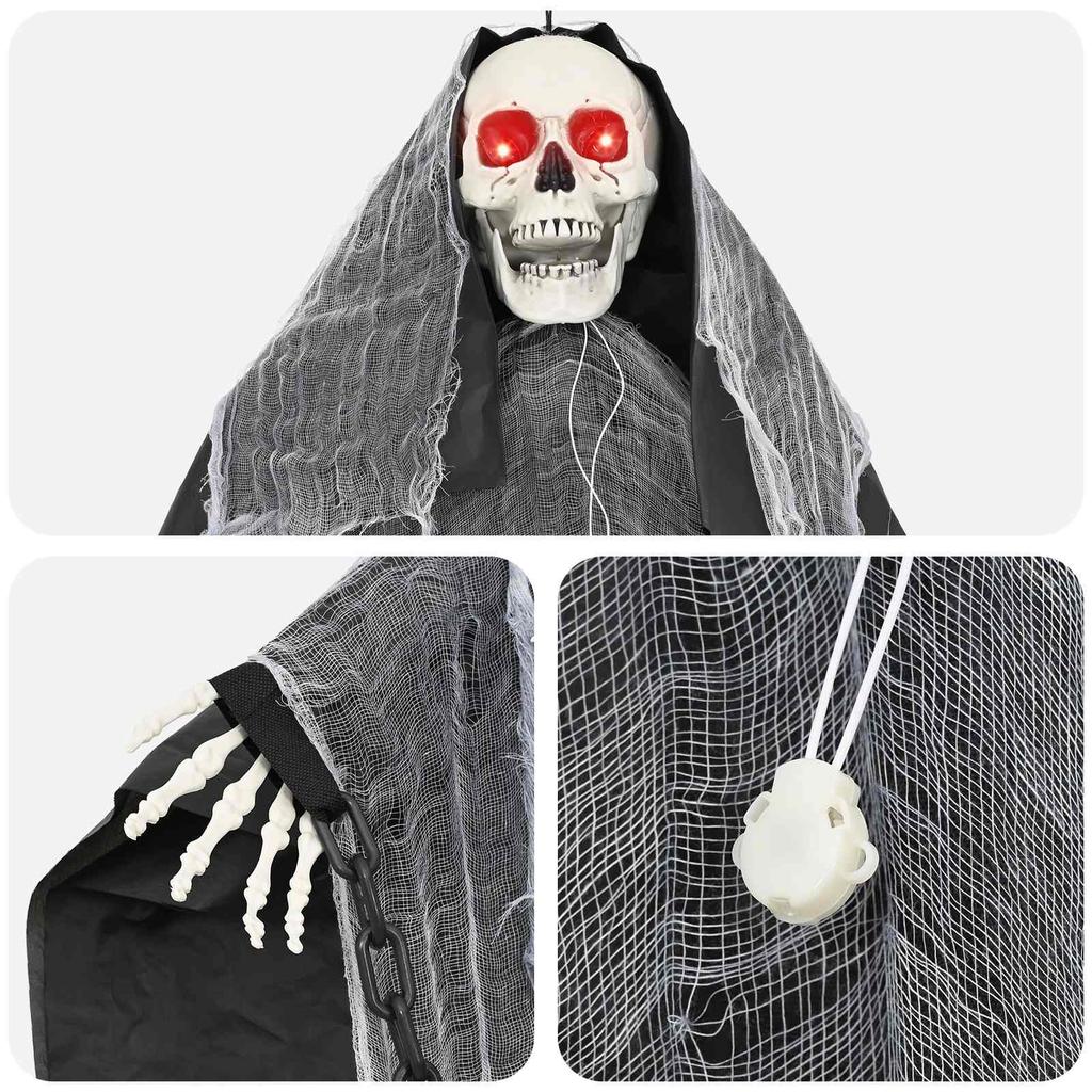 Hanging Halloween Grim Reaper SPOOKA Black 112 x 164 cm