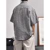 Летняя новая клетчатая рубашка мужская рубашка в стиле ретро с коротким рукавом в американском стиле японская рубашка куртка