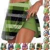 Женская спортивная эластичная теннисная юбка с принтом и высокой талией, плиссированные двухслойные леггинсы, короткая юбка
