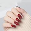 Fake Nail Medium-Long Wine Red Safe Wear-resistant Perfect Fitting Fake Nail for Festivals Special Occasions