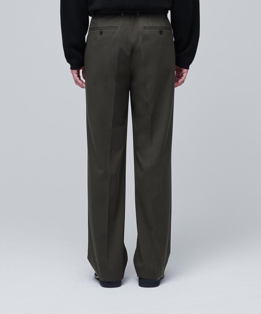MUSINSA STANDARD Heavyweight Fleece-Lined Wide Hidden Elastic Waist Slacks [Van Dyke Brown]