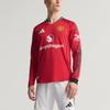 adidas Бесплатная доставка с AdiClub Манчестер Юнайтед 25/26 Домашняя аутентичная футболка с длинным рукавом JP3022-