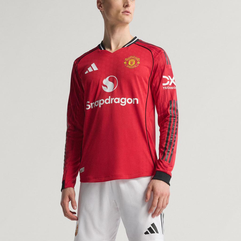 adidas Бесплатная доставка с AdiClub Манчестер Юнайтед 25/26 Домашняя аутентичная футболка с длинным рукавом JP3022-