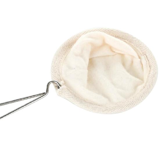 Многоразовый фильтр из фланелевой ткани с ручкой из нержавеющей стали для кофе, сетчатый фильтр-мешок