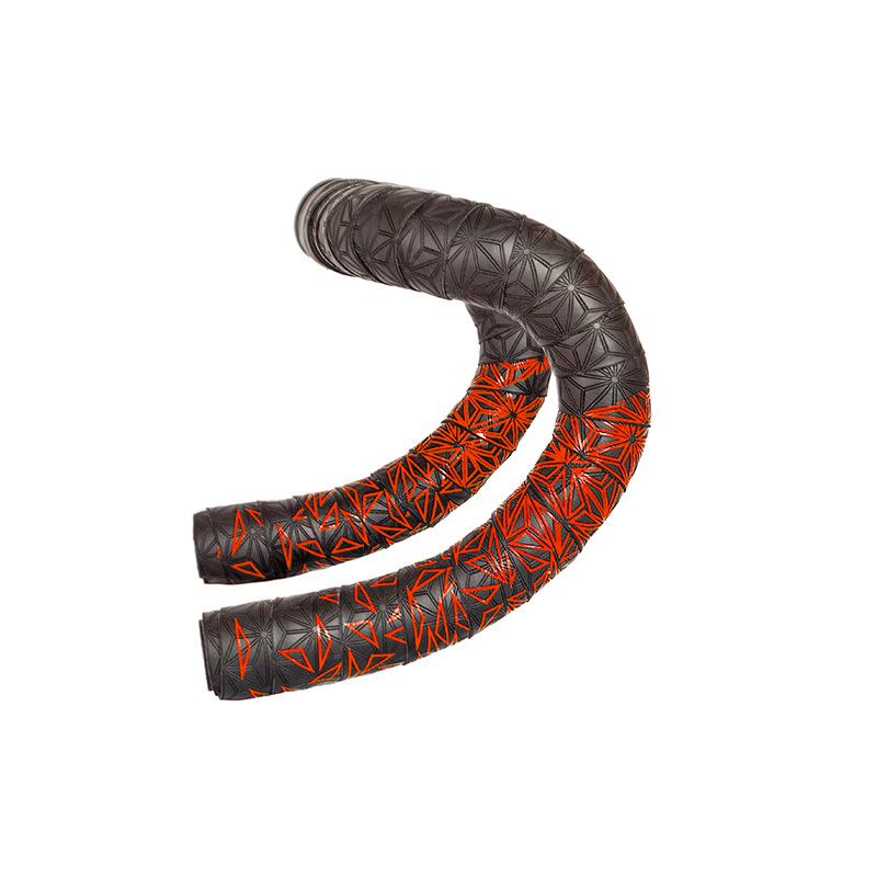 Амортизирующая градиентная лента для руля велосипеда с узором хризантемы - дышащая, двухцветная, износостойкая ПУ для шоссейных велосипедов.